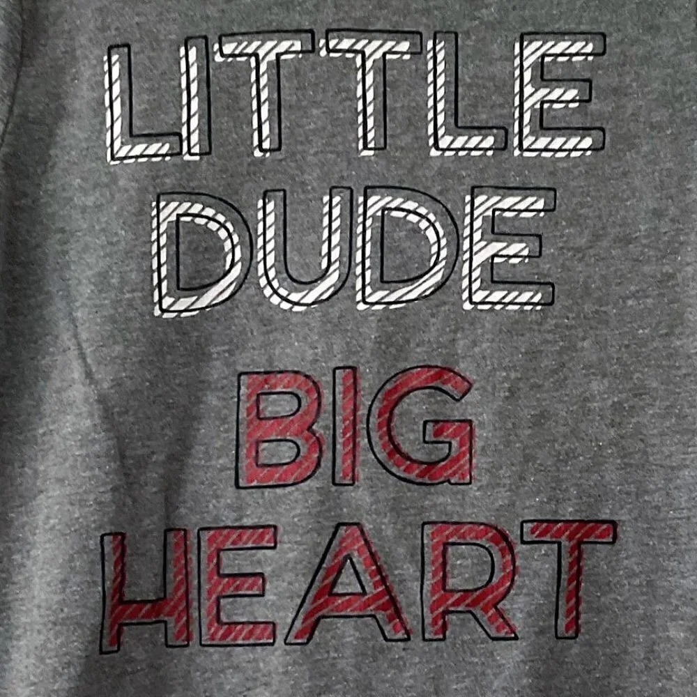 BOYS LITTLE DUDE BIG HEART SHORT SLEEVES T-SHIRT